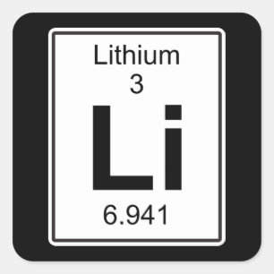 Li - Lithium Square Sticker
