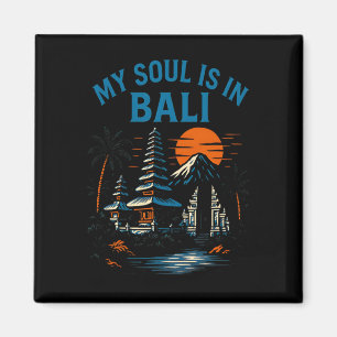 Li Palm Trees My Soul Is In Li Vintage Womens Beac Magnet