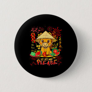 Li Xi Me Please-happy Horse Vietnamese Lunar New Y 6 Cm Round Badge
