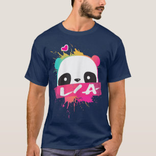 LIA - Beautiful girl name with adorable Panda T-Shirt