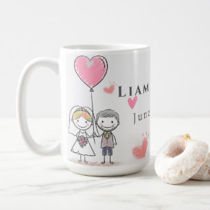 Liam and Emma Storybook Floral Wedding Unity Pilla Coffee Mug