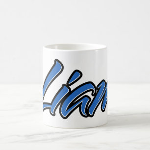 Liam First Name Blue Tasse Kaffeetasse Coffee Mug