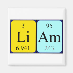 Liam periodic table name magnet