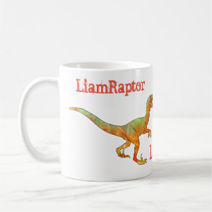 Liam Raptor Scary Velociraptor Dinosaur Funny Coffee Mug