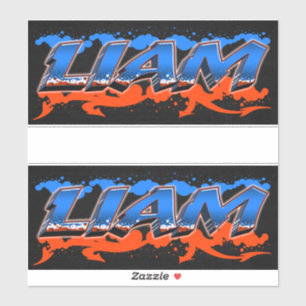 Liam Vorname Name Graffiti Aufkleber Sticker