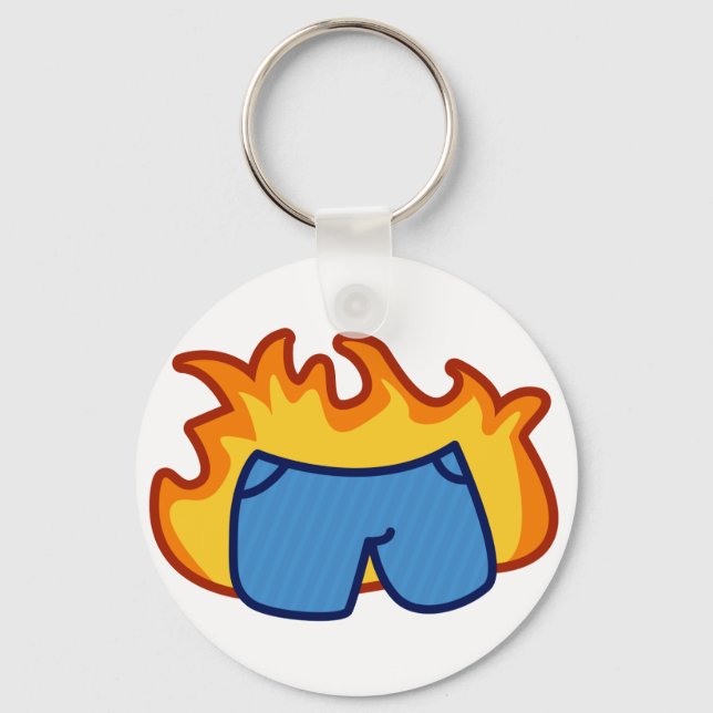 Liar, Liar, Pants on Fire Key Ring (Front)