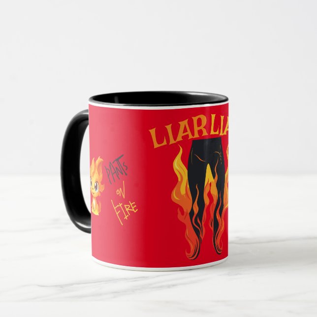 Liar, Liar, Pant's on Fire Mug (Front Left)