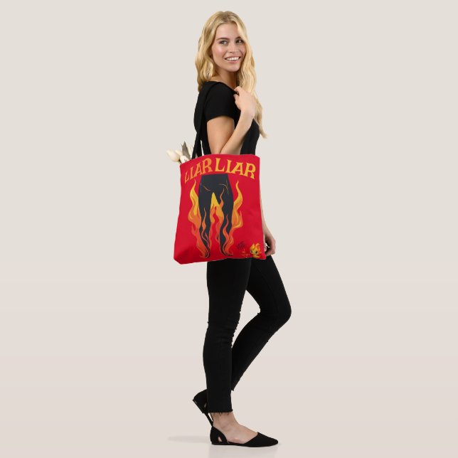 Liar, Liar, Pant's on Fire Tote Bag (On Model)