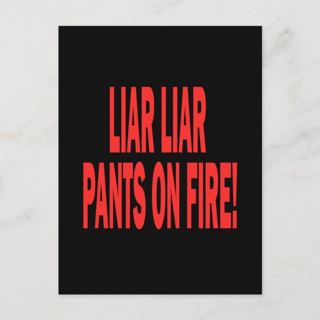 Liar Liar Postcard (Front)