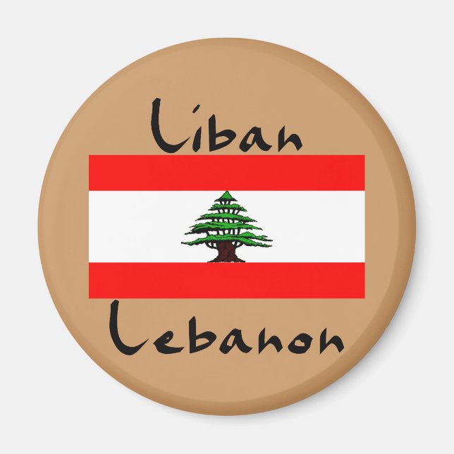 Liban Lebanon Flag  Magnet (Front)