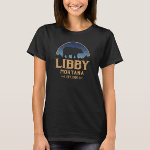 Libby Montana MT Big Sky Country Bear & Mountains T-Shirt