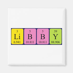 Libby periodic table name magnet