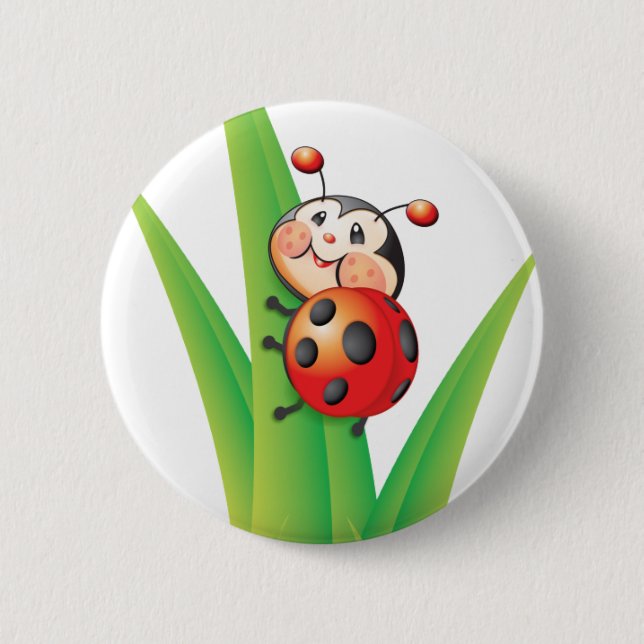 Libby the Ladybug Button (Front)