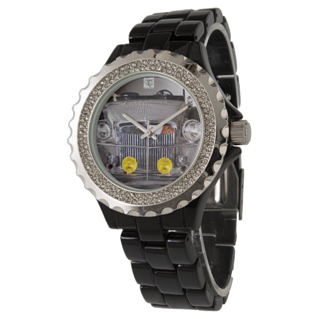 Liberace Crystal Duesenberg Grill watch (Angled)