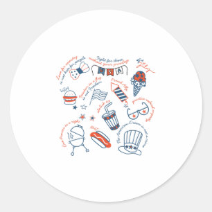 Liberal 4th Of July Subtle Message Resist Trump Pa Classic Round Sticker