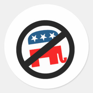 Liberal / Anti-Republican Classic Round Sticker