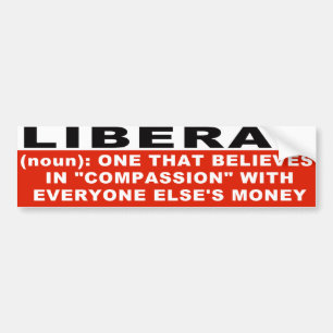 Liberal Definition Bumper Sticker