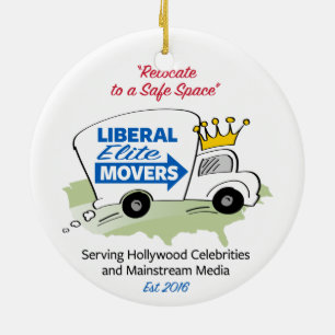 Liberal Elite Movers Ceramic Ornament