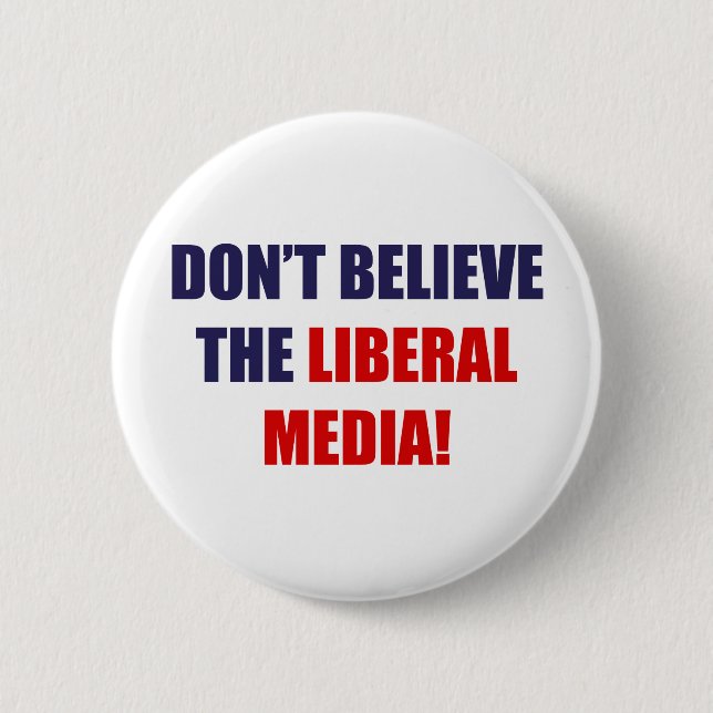 Liberal Media 6 Cm Round Badge (Front)