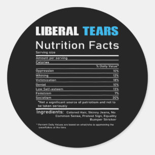 Liberal Tears Anti Liberal Republican Gift  Classic Round Sticker