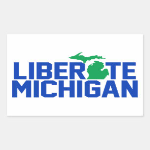 Liberate Michigan Rectangular Sticker