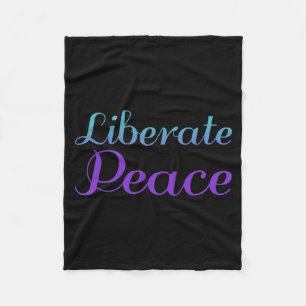 Liberate Peace Prevention Awareness Design Fleece Blanket
