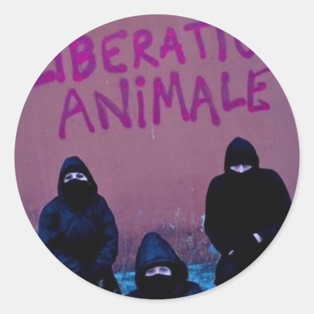 Liberation Animale Classic Round Sticker (Front)