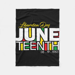Liberation day juneteenth – celebrate freedom 1865 fleece blanket