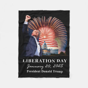 Liberation Day – Trump Inauguration January 20 202 Fleece Blanket