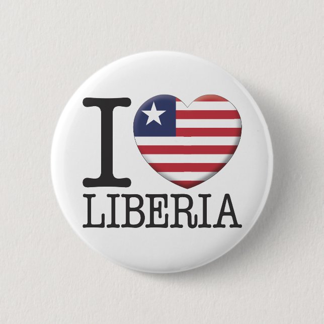 Liberia 6 Cm Round Badge (Front)