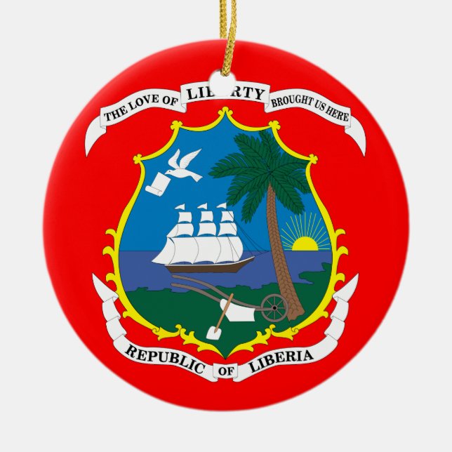 LIBERIA*- Ceramic Christmas Ornaments (Front)
