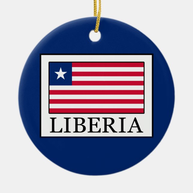 Liberia Ceramic Ornament (Front)