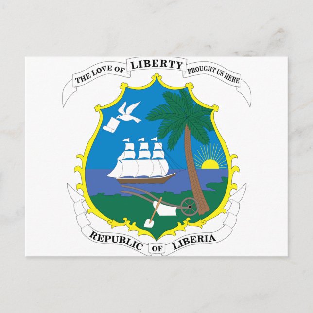 Liberia Coat of Arms Postcard (Front)