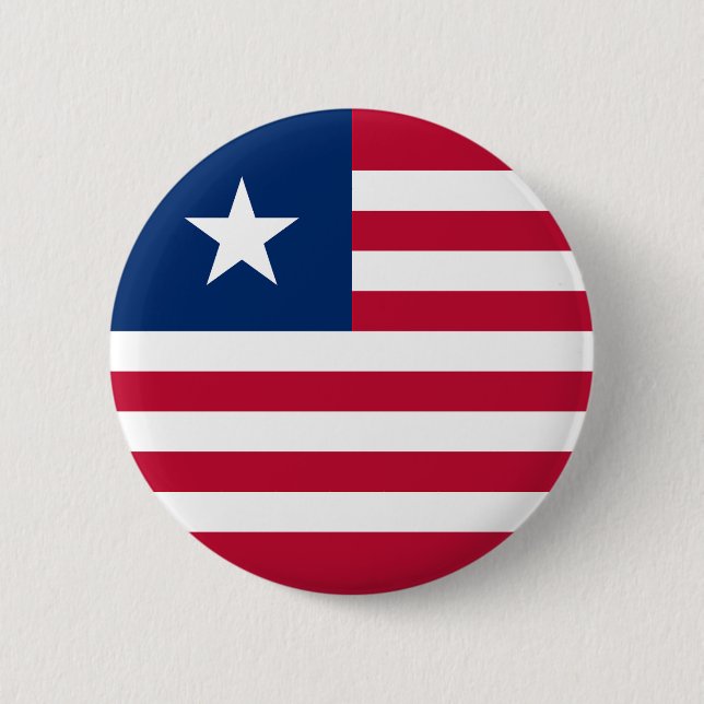 Liberia Flag 6 Cm Round Badge (Front)