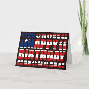 Liberia Flag Birthday Card