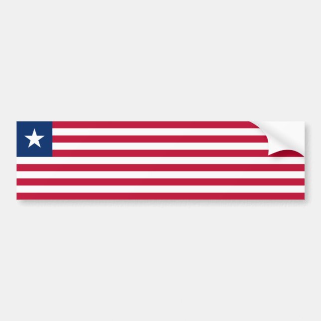 Liberia Flag Bumper Sticker (Front)