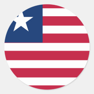 Liberia Flag Classic Round Sticker