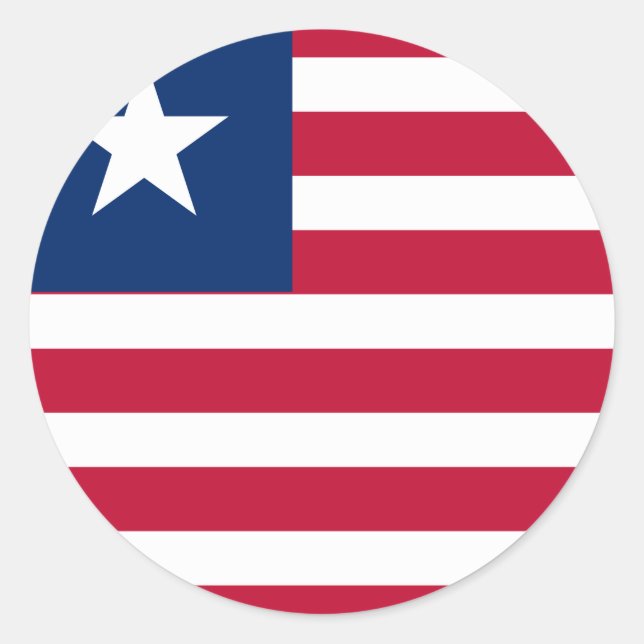 Liberia Flag Classic Round Sticker (Front)