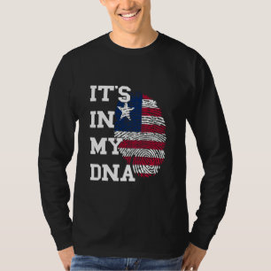 Liberia Flag It's In My DNA Liberian Roots Liberia T-Shirt