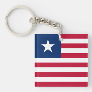 Liberia Flag Key Ring