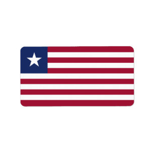 Liberia flag label