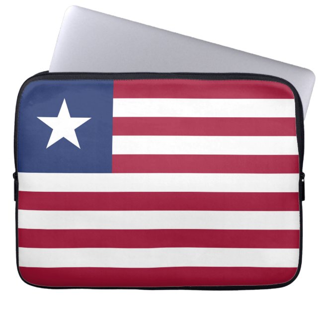 Liberia flag laptop sleeve (Front)