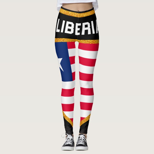 Liberia Flag Leggings (Front)
