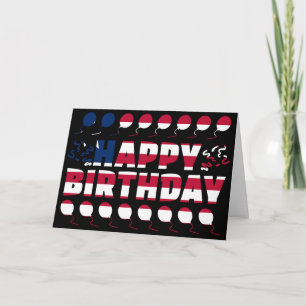 Liberia Flag Patriotic Birthday Card