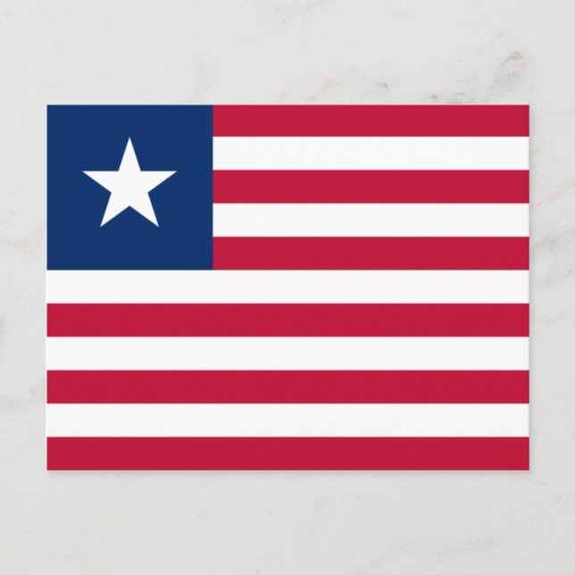 Liberia Flag Postcard (Front)