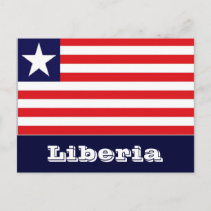 Liberia flag postcard