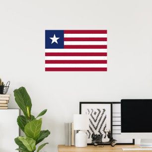 Liberia flag poster