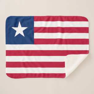 Liberia Flag Sherpa Blanket