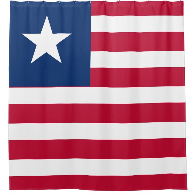 Liberia Flag Shower Curtain (Front)