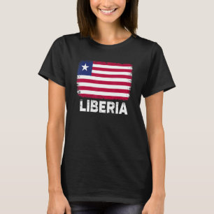 Liberia Flag   Support Liberian People Women Men   T-Shirt